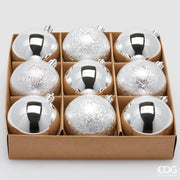 Confezione 9 Palline di natale D.8 Argento