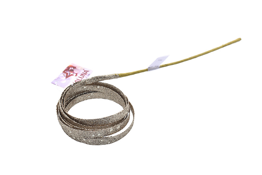 RAMO A SPIRALE GLITTERATO 120CM CHAMPAGNE
