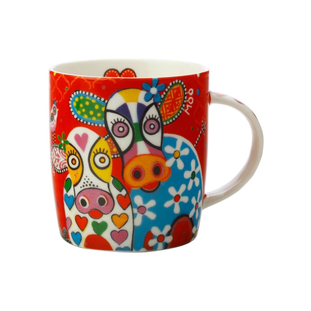 TAZZA LOVE HEARTS 370ML HAPPY MOO DAY