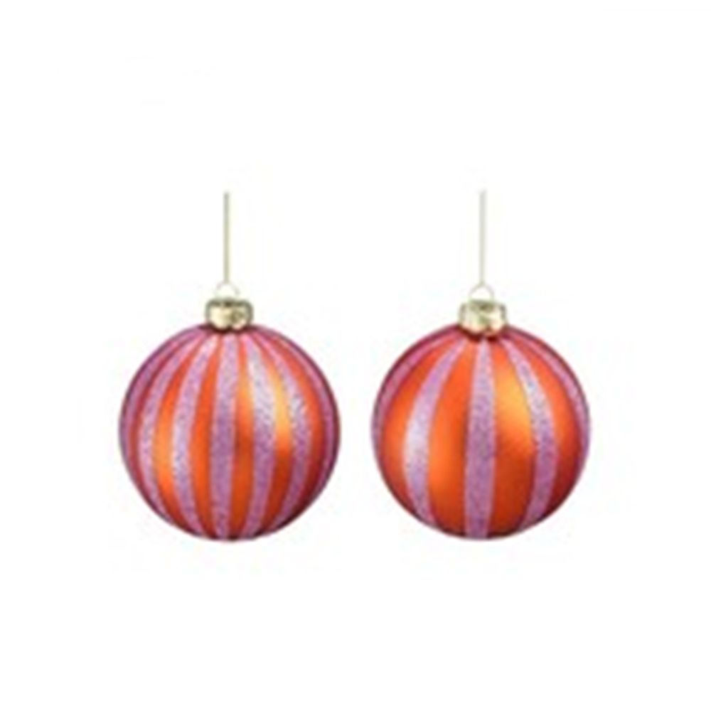 Pallina a Strisce D.10 cm Arancione/Lilla Modello Assortito