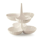 SET DI 2 ANTIPASTIERE TIFFANY BIANCO LATTE 27x25xh25,5 CM
