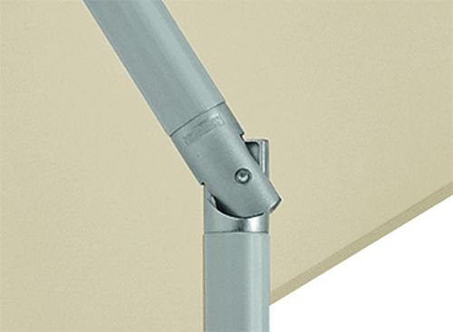 OMBRELLONE SHELL TURN QUADRATO BIANCO 210X150X255CM