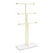 TRIGEM ALBERO PORTAGIOIELLI IN METALLO BIANCO E ORO