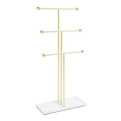 TRIGEM ALBERO PORTAGIOIELLI IN METALLO BIANCO E ORO