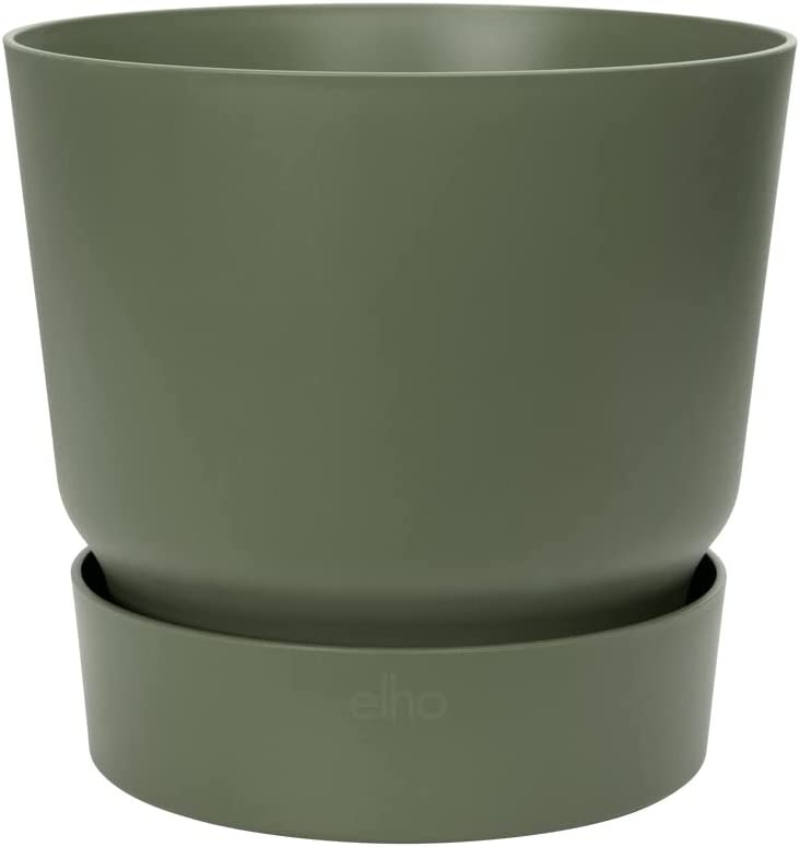 VASO GREENVILLE ROUND 14CM LEAF GREEN