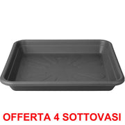 OFFERTA 4 SOTTOVASO UNIVERSAL SAUCER SQUARE 20CM ANTRACITE