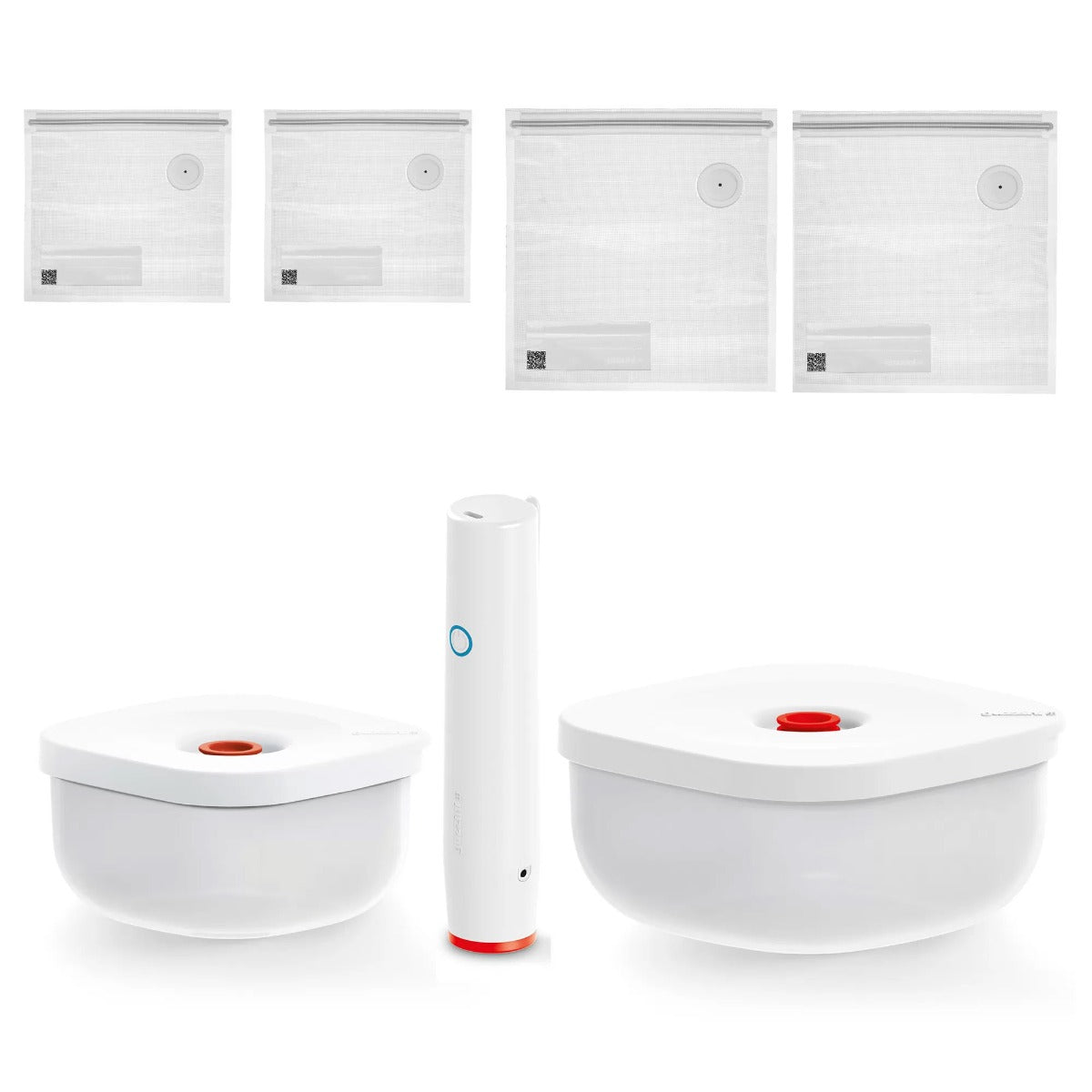 SET SOTTOVUOTO: CONTENITORI 450/975CC, POMPA, SACCHETTI 2 PICCOLI/2 GRANDI SAVE IT