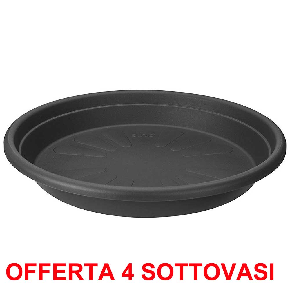 OFFERTA 4 SOTTOVASO UNIVERSAL SAUCER ROUND 27CM ANTRACITE