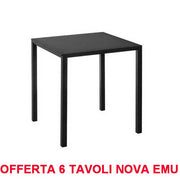 OFFERTA 6 TAVOLI NOVA 80X80 FERRO ANTICO