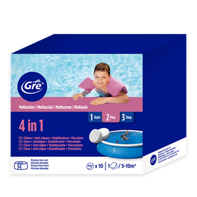 KIT PER TRATTAMENTO ACQUA IN PASTIGLIE 4 IN 1 GRE