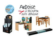 LAVAGNA NERA ADESIVA RITAGLIABILE IN ROTOLO CON PENNARELLO 45X100 CM
