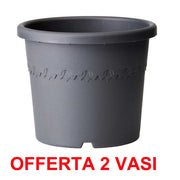 OFFERTA 2 VASO ALGARVE CILINDRO WHEELS 48CM ANTHRACITE