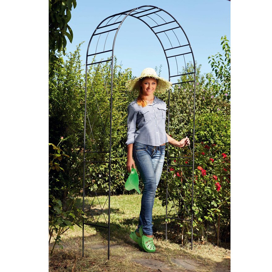 ARCO IN ACCIAIO DA GIARDINO CM 110X35X225