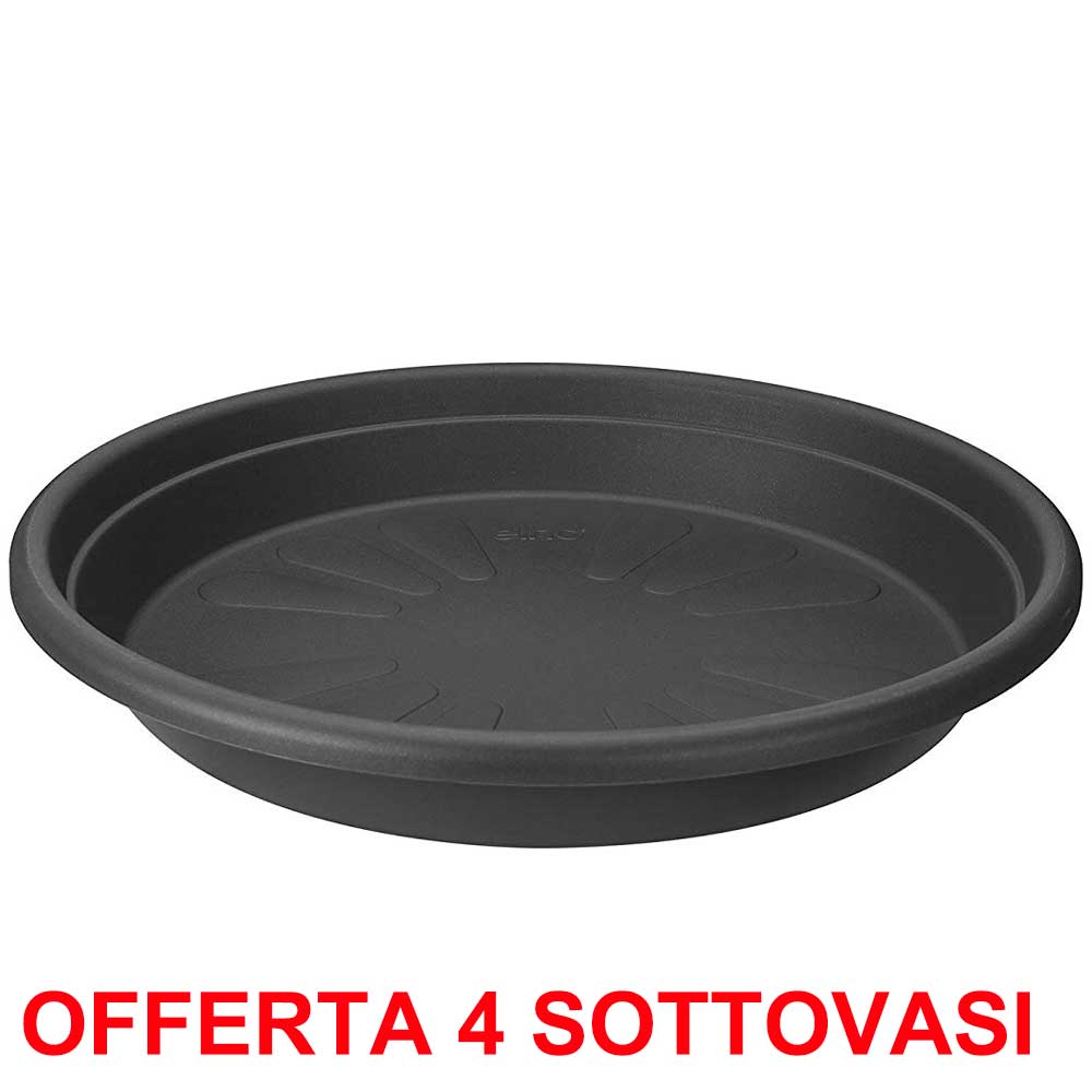 OFFERTA 4 SOTTOVASO UNIVERSAL SAUCER ROUND 19CM ANTRACITE