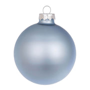 PALLINA DI NATALE IN VETRO D.8CM CELESTE OPACO