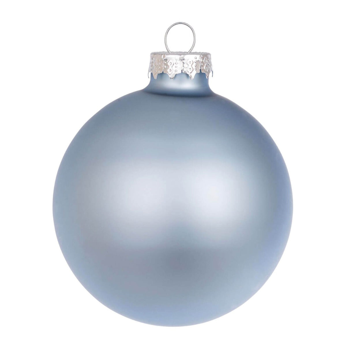 PALLINA DI NATALE IN VETRO D.10CM CELESTE OPACO
