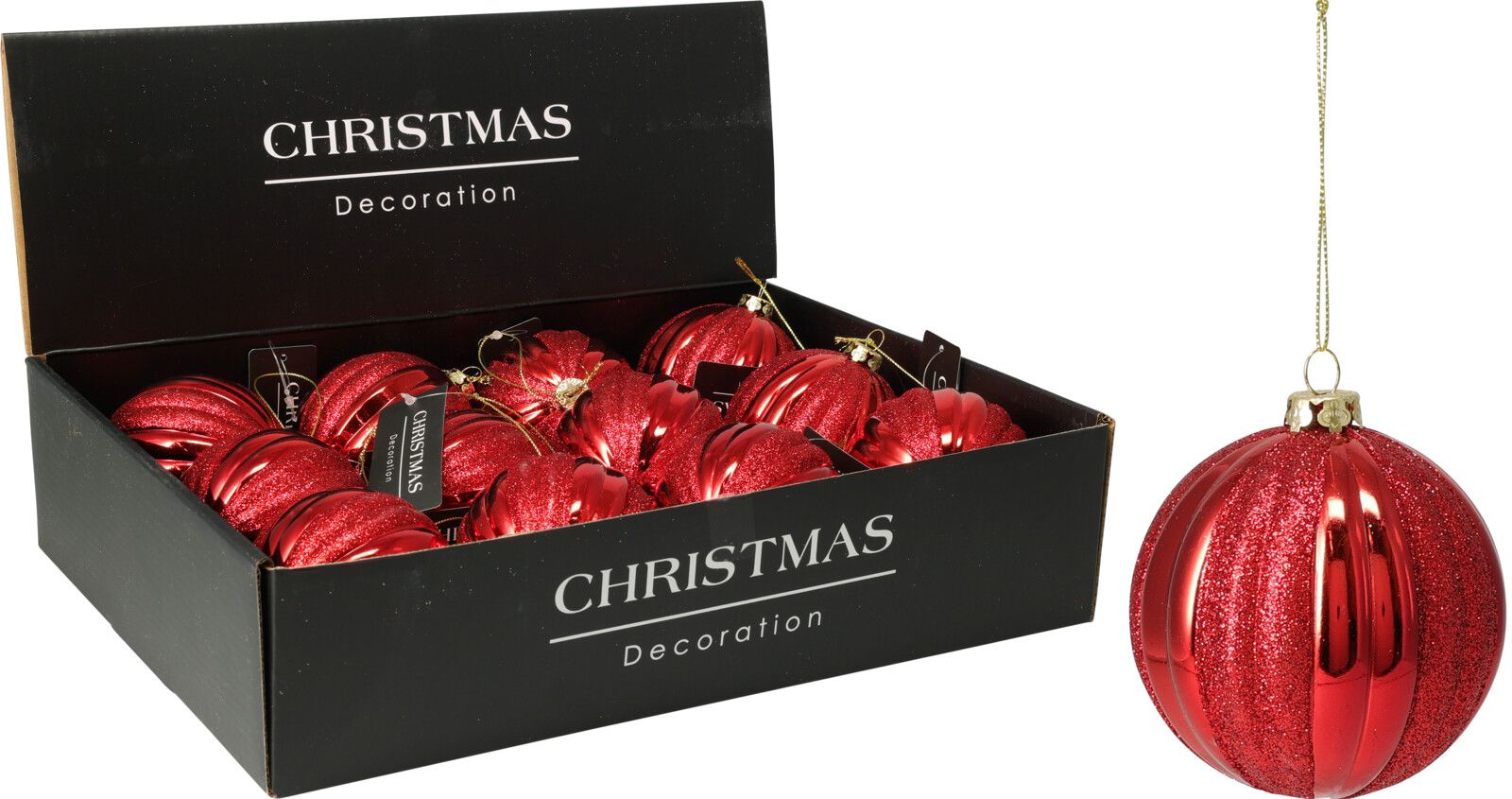 pallina di natale 8cm Rossa
