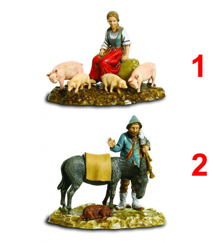 GRUPPO CON 1 SOGGETTO E ANIMALI 10CM