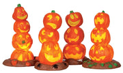 Light-Up Pumpkin Stack, Set Of 4 - LEMAX COD. 34623