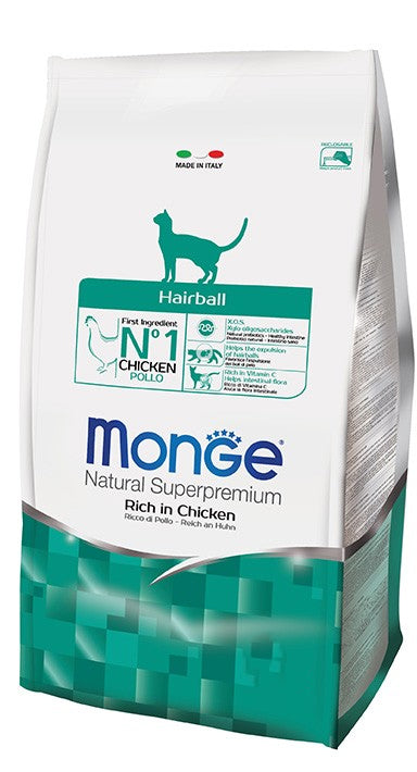 MONGE CIBO SECCO GATTO CROCCANTINI HAIRBALL 1,5 KG