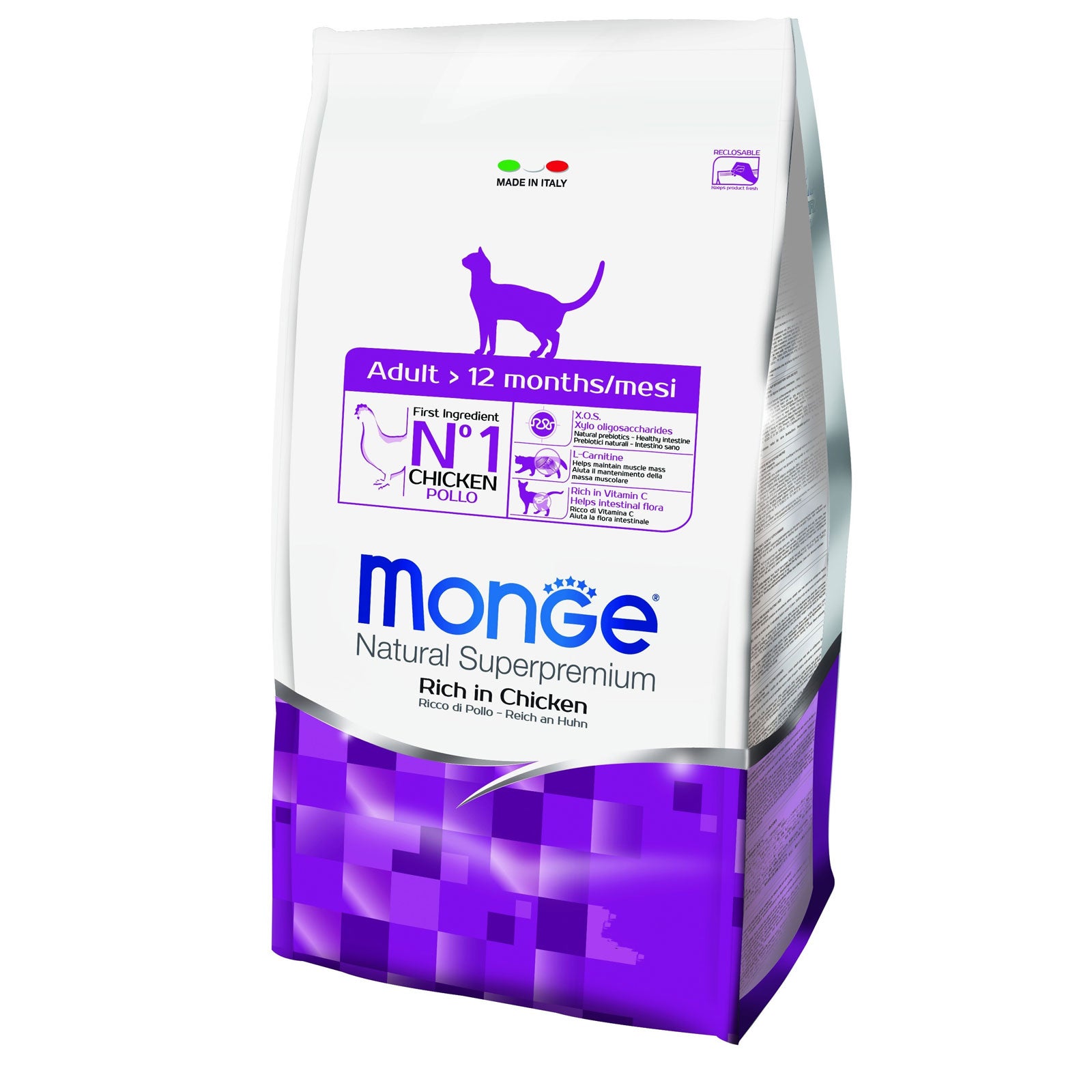 MONGE CIBO SECCO GATTO CROCCANTINI ADULT 10 KG