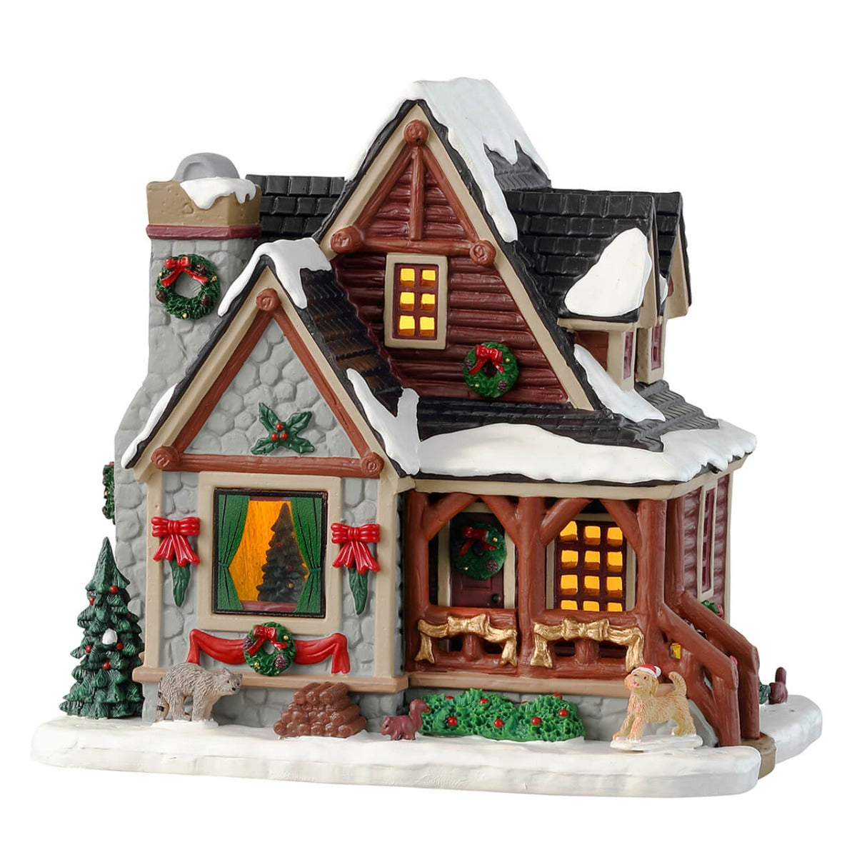CHRISTMAS CABIN CON ALIMENTATORE – LEMAX COD. 35077