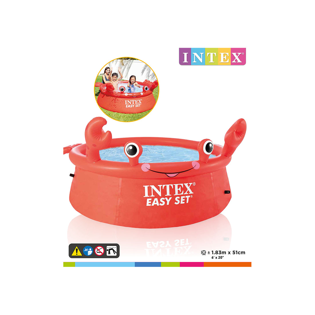 PISCINA GONFIABILE EASY HAPPY GRANCHIO 183X51CM