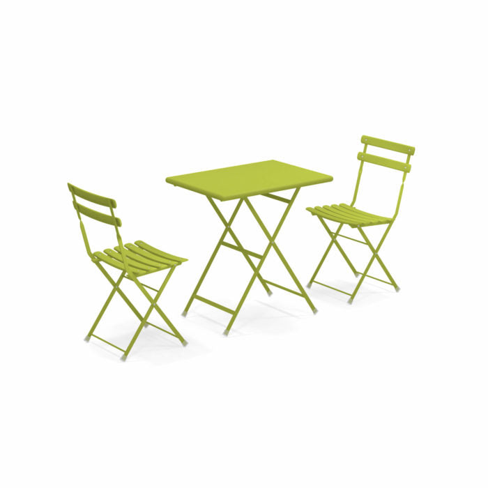 SET DA ESTERNO ARC EN CIEL TAVOLO 70X50CM + 2 SEDIE COLORE A SCELTA