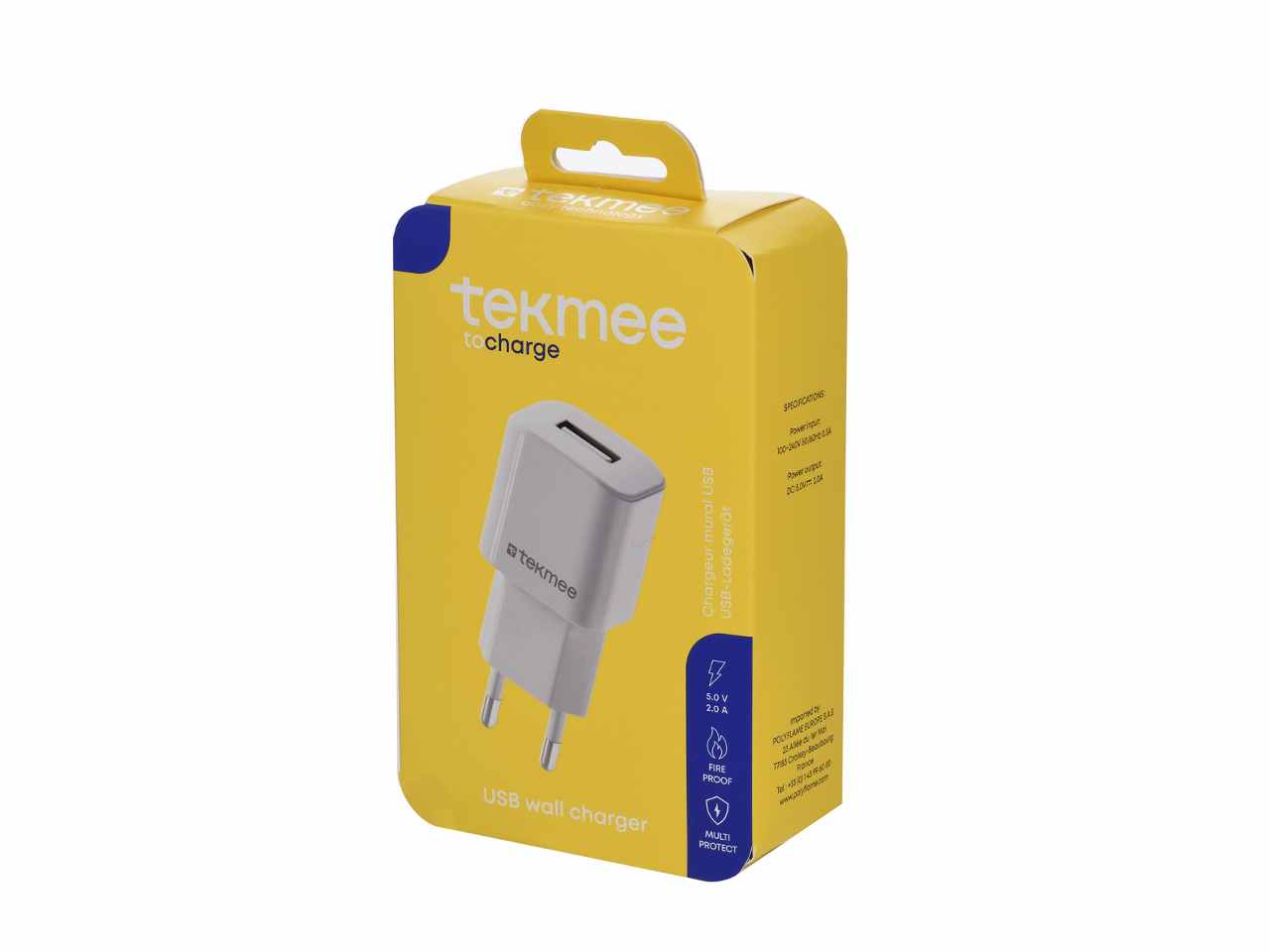 CARICATORE DA PARETE  USB 2A