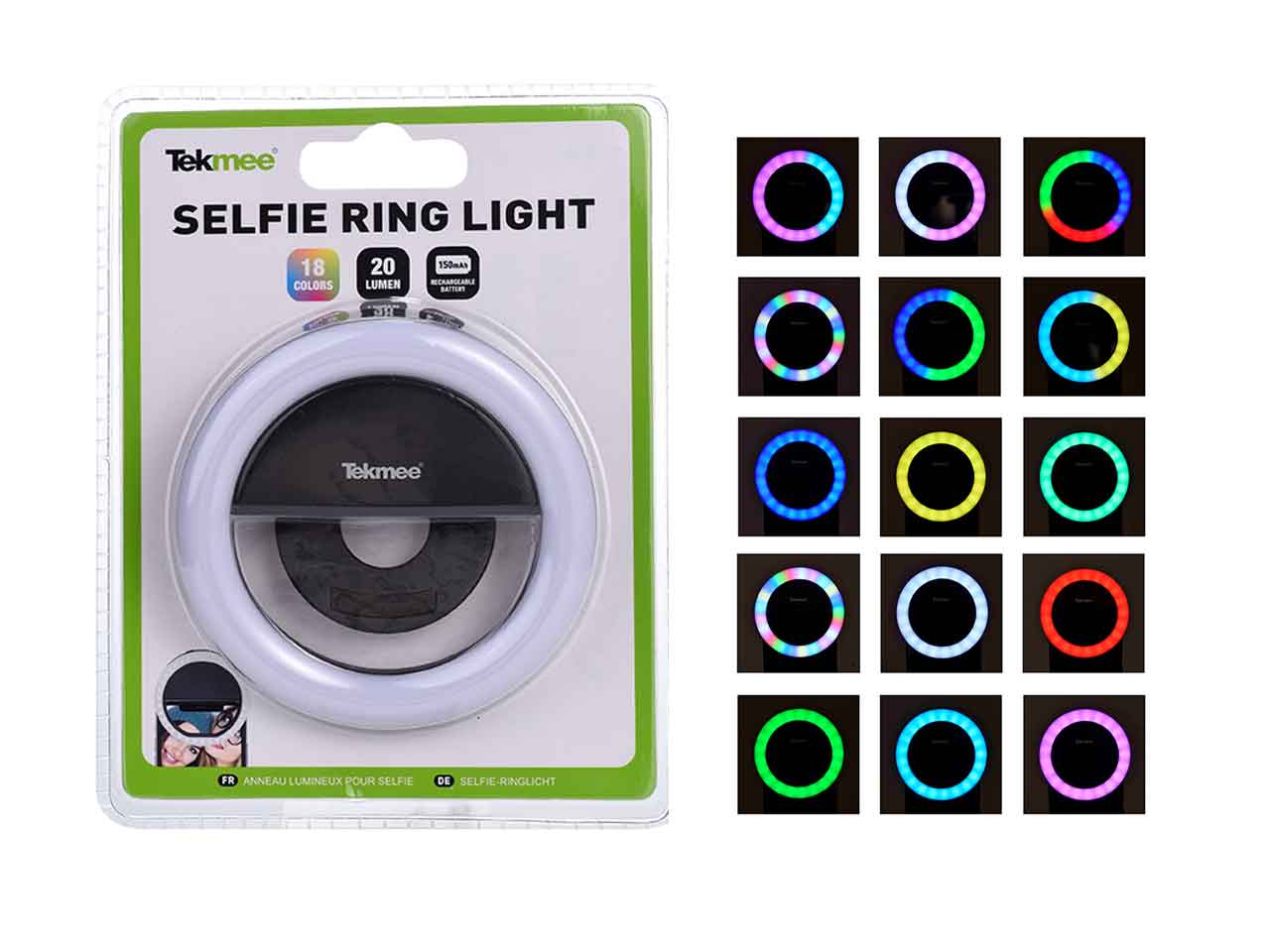 ANELLO LUMINOSO PER SELFIE MULTICOLOR
