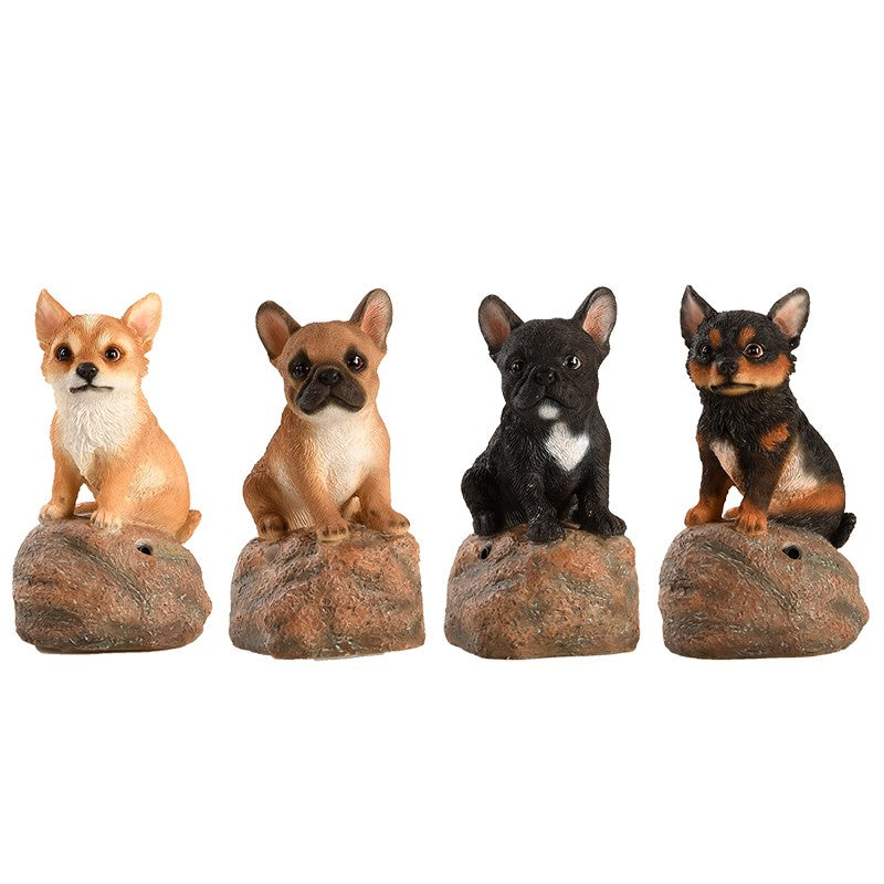 CUCCIOLO DI BENVENUTO IN RESINA ASSORTITO H11CM
