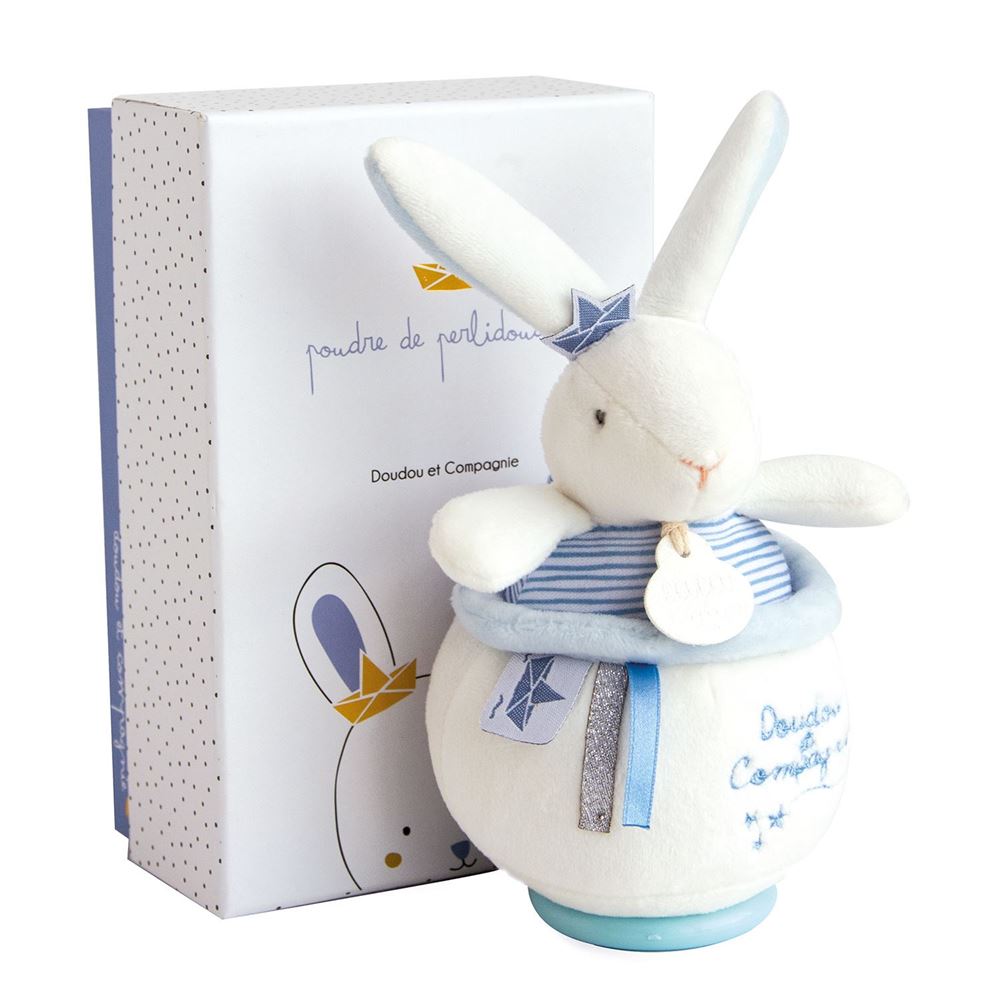 CONIGLIETTO CARILLON MARINAIO CON MAGLIETTA A RIGHE DOUDOU ET COMPAGNIE PARIS