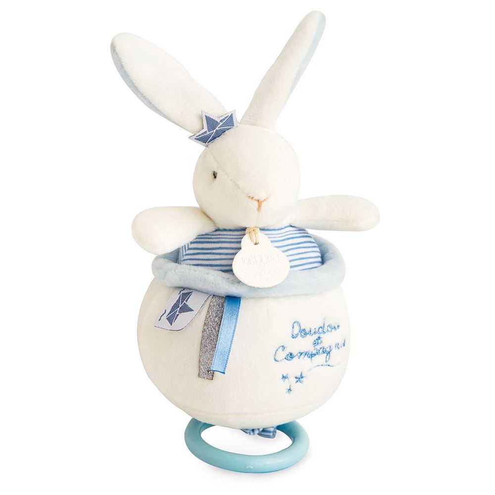 CONIGLIETTO CARILLON MARINAIO CON MAGLIETTA A RIGHE DOUDOU ET COMPAGNIE PARIS
