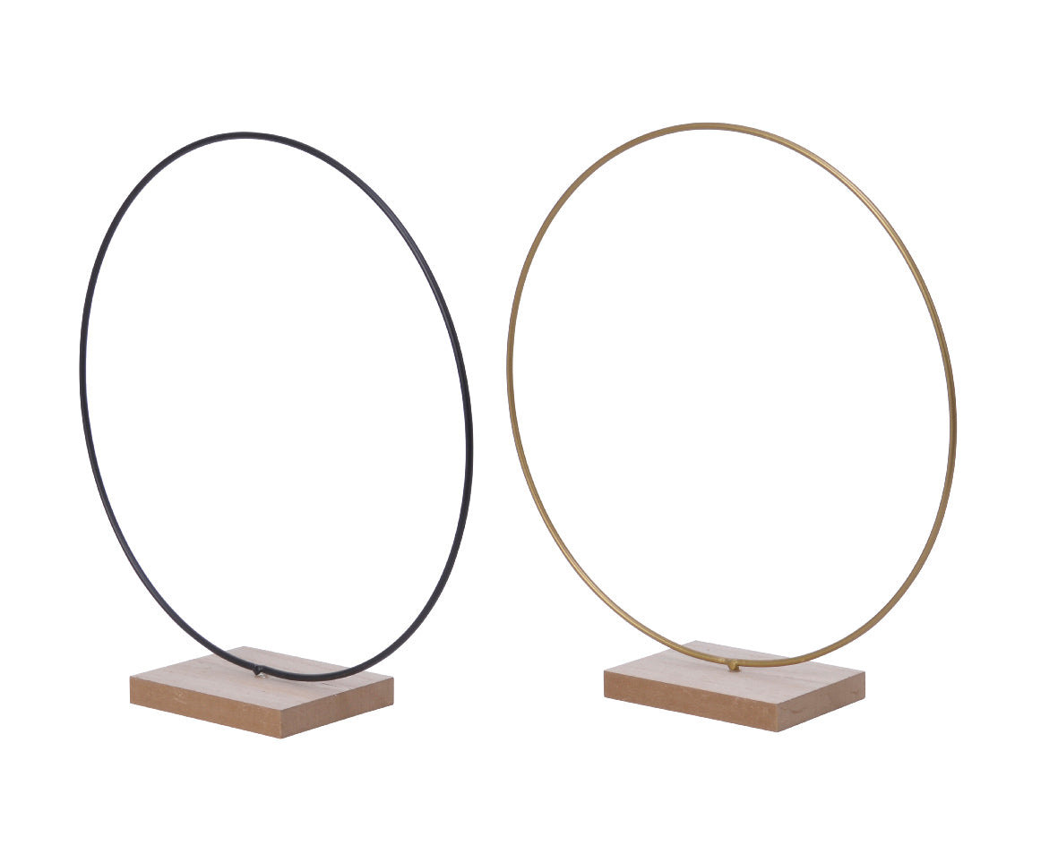 1 DECORAZIONE IN FERRO NERO / ORO D.30CM ASSORTITA