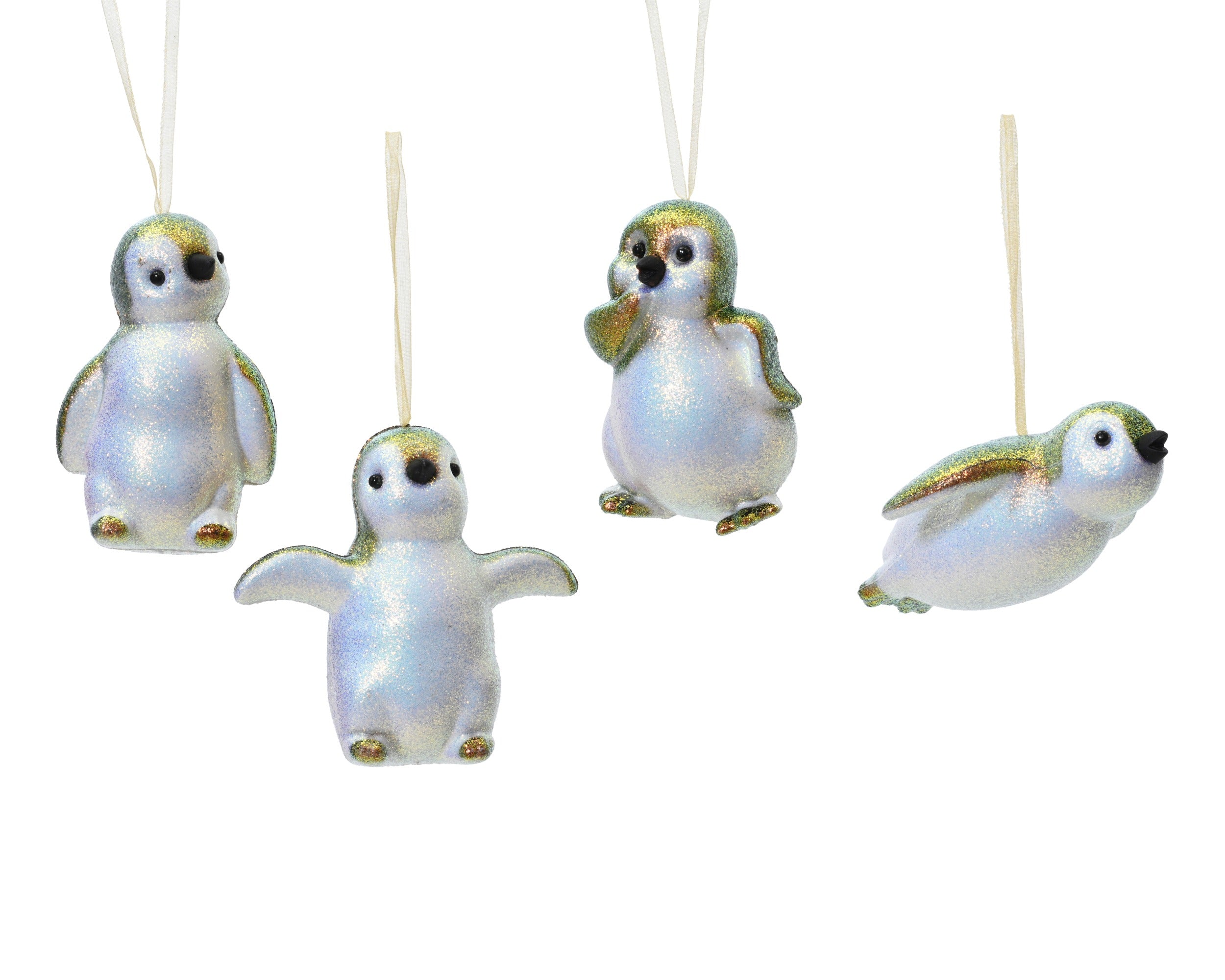Pendente pinguino in plastica 5 x 4,4 x 8,6 cm azzurro iris Peraga Christmas