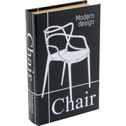 Scatola a Libro in Legno con Cassaforte in Metallo 24x15x5cm Marrone Peraga Home