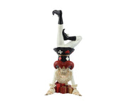 Uomo circo natalizio con Maschera Rosso/bianco/nero H65cm