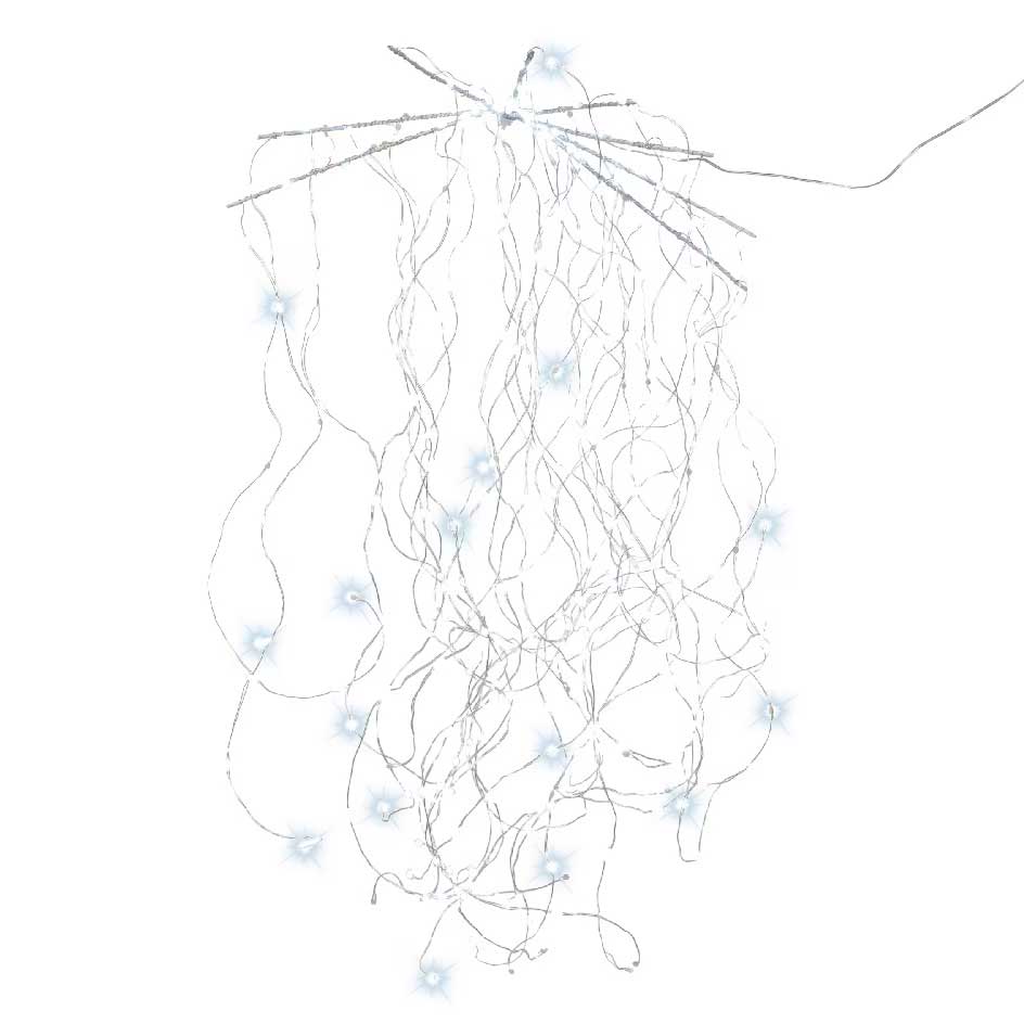 CASCATA CON 320 LED BIANCO CALDO 90CM
