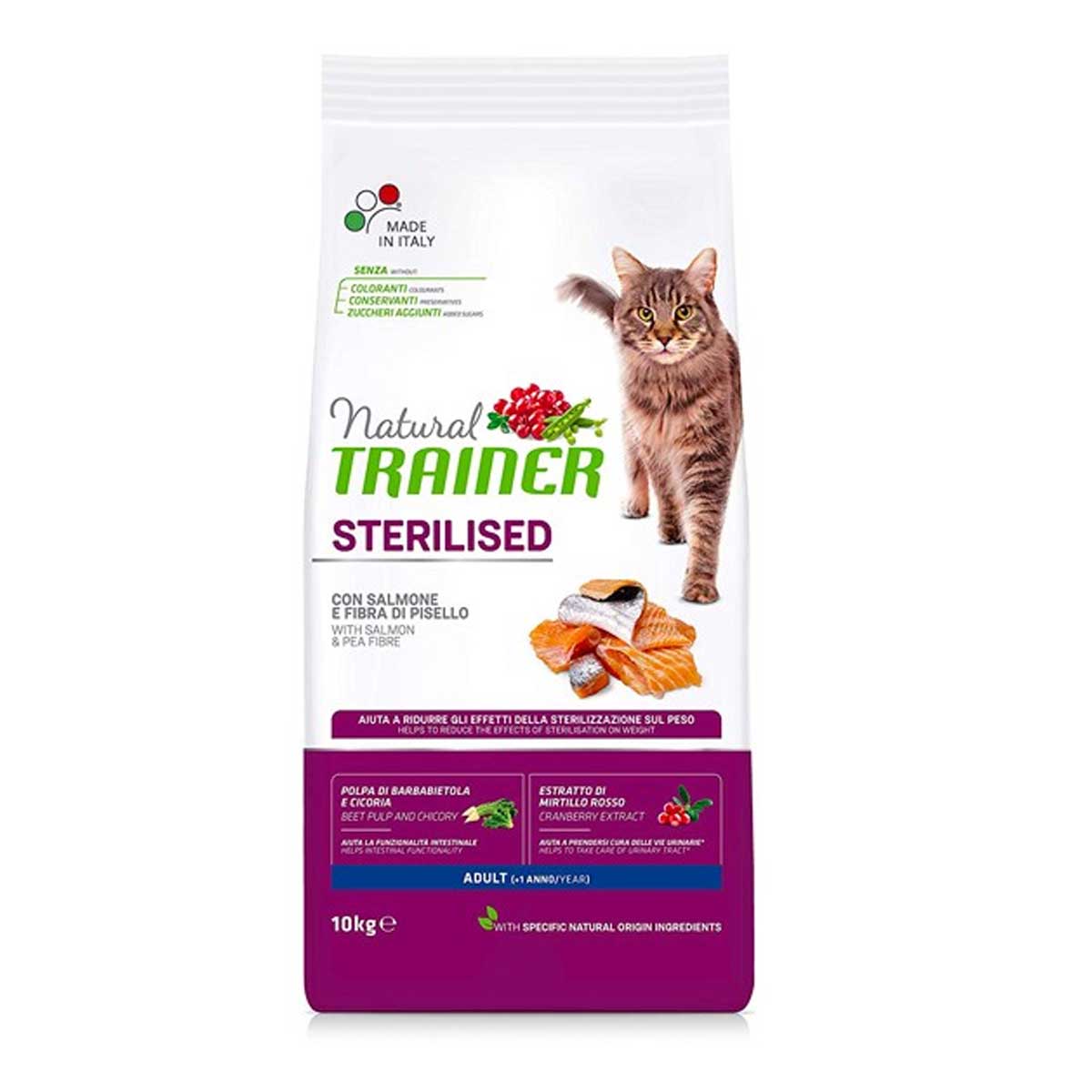 NATURAL CAT CROCCANTINI GATTO STERILIZZATO SALMONE 300GR