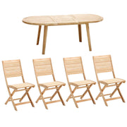 OFFERTA SET DA PRANZO TAVOLO ALL. JAKARTA 150/200X90 IN LEGNO+4 SEDIE