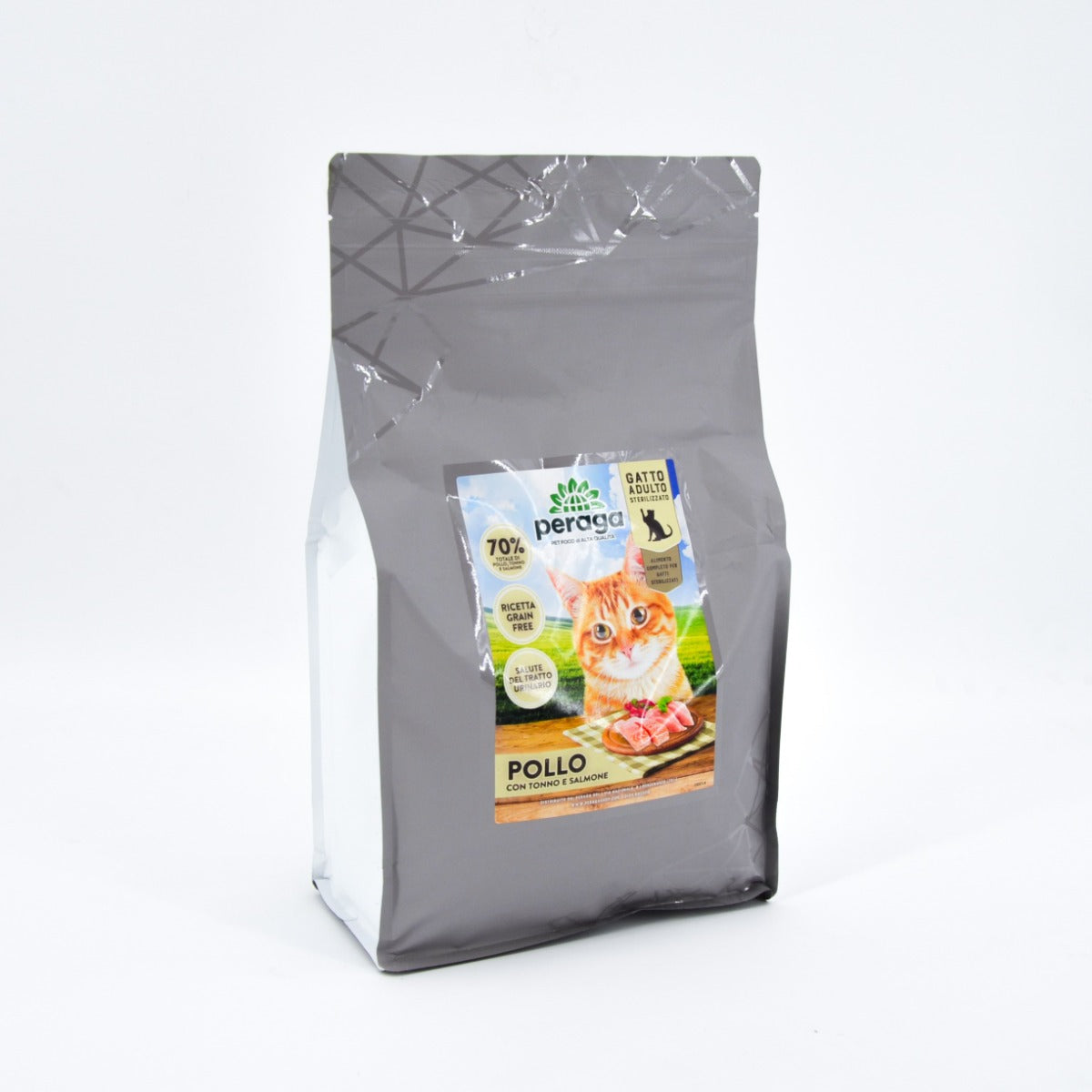 CROCCHETTE PERAGA PER GATTO ADULTO STERILIZZATO 1,5KG POLLO/TONNO/SALMONE