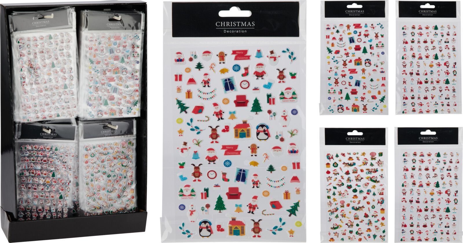 Stickers 3D Natalizi modello assortito Multicolore