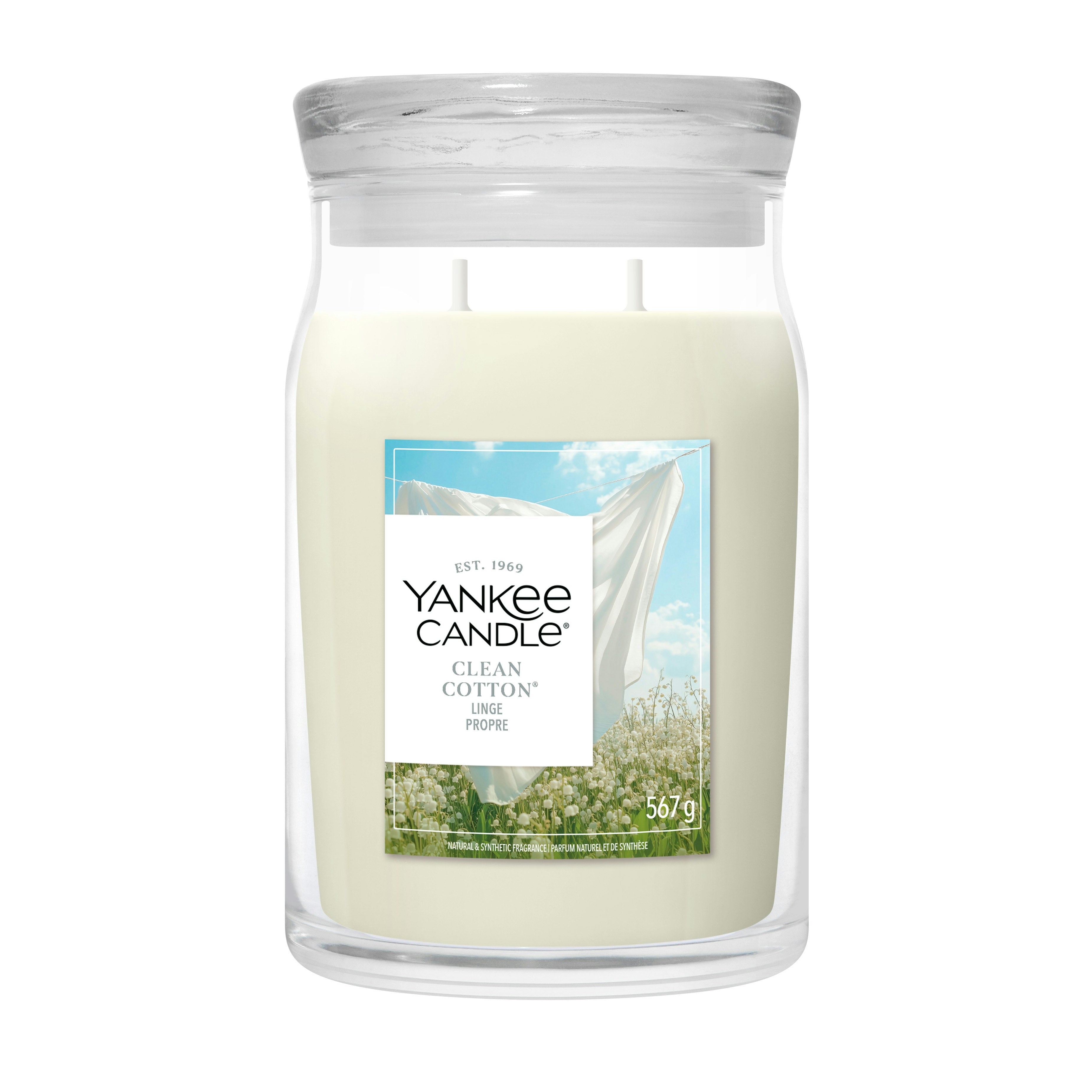 Candela Clean Cotton 567g Bianco Yankee Candle