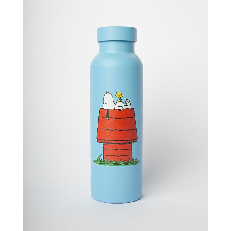 Borracca Termica Snoopy Home Sweet Home 500 ml Azzurro QUY CUP