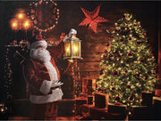 Quadretto Papà Natale con Lanterna