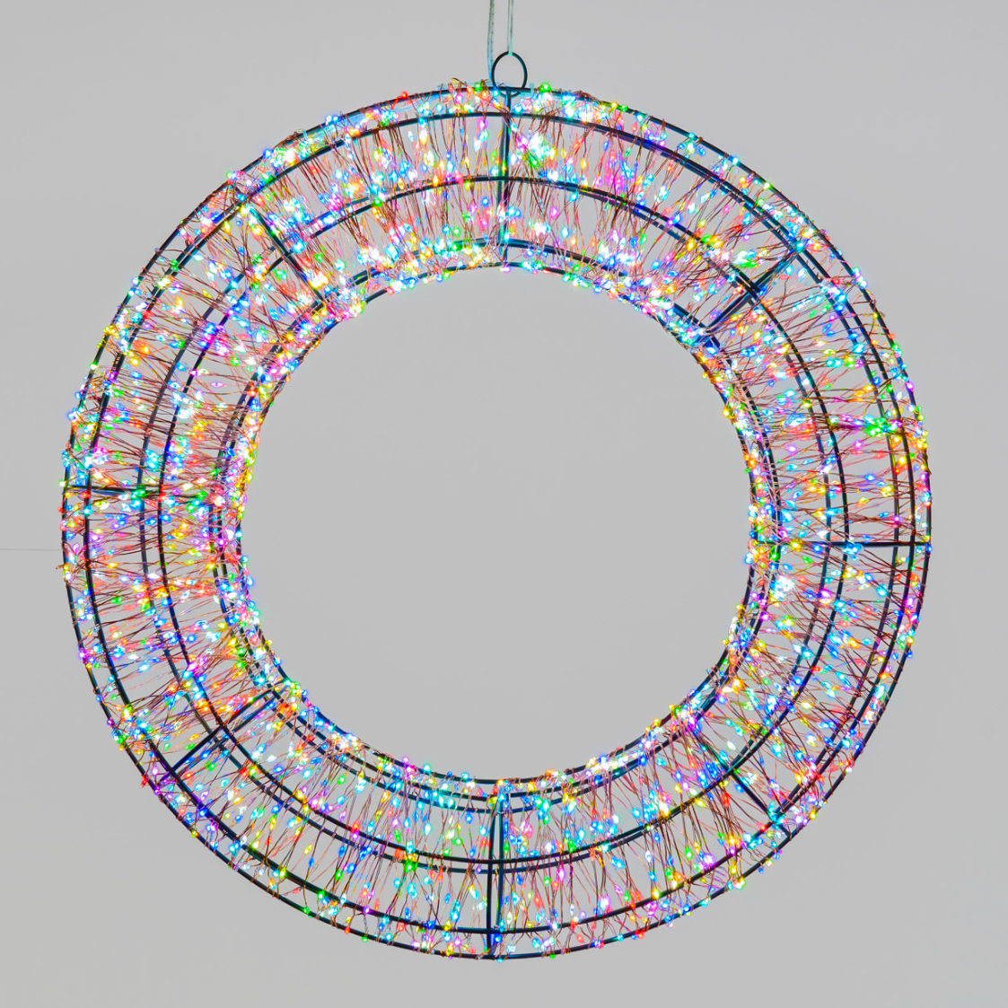 CORONA LUMINOSA 3D MARRONE D.55CM 3000 MICROLED RGB