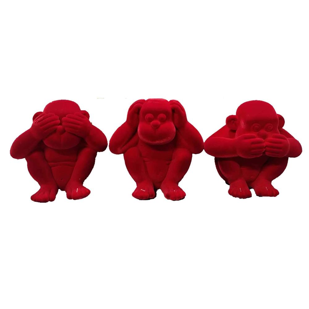 SET 3 PORTACHIAVI LE 3 MINI SCIMMIETTE