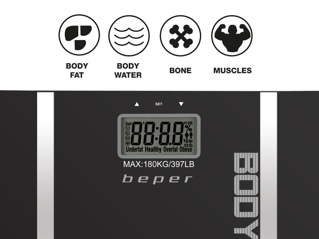 BILANCIA PESAPERSONE MASSA CORPOREA MAX 150KG