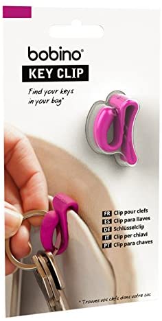CLIP DA BORSA PER CHIAVI FUCSIA