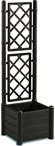 FIORIERA QUADRA ITALIA CON SPALLIERA 43X43X142CM COLORE A SCELTA